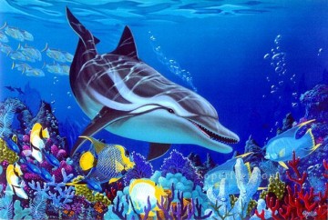 動物 Painting - amh0034D 現代の海底世界の海洋